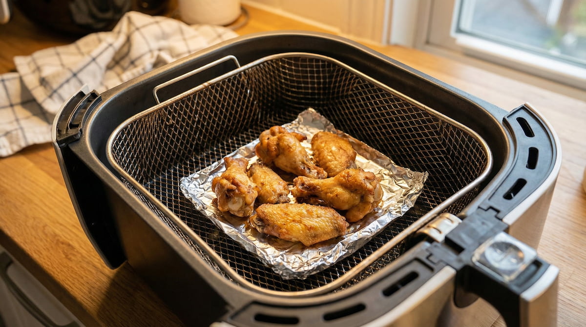 correct way to use aluminum foil in air fryer basket