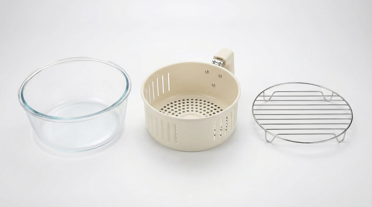 glass ceramic and stainless steel air fryer cooking surface comparison