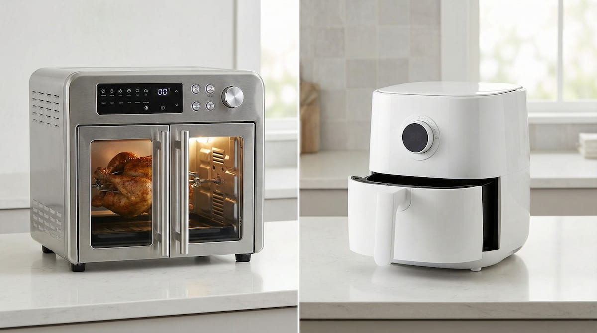 stainless steel oven air fryer vs compact basket air fryer comparison
