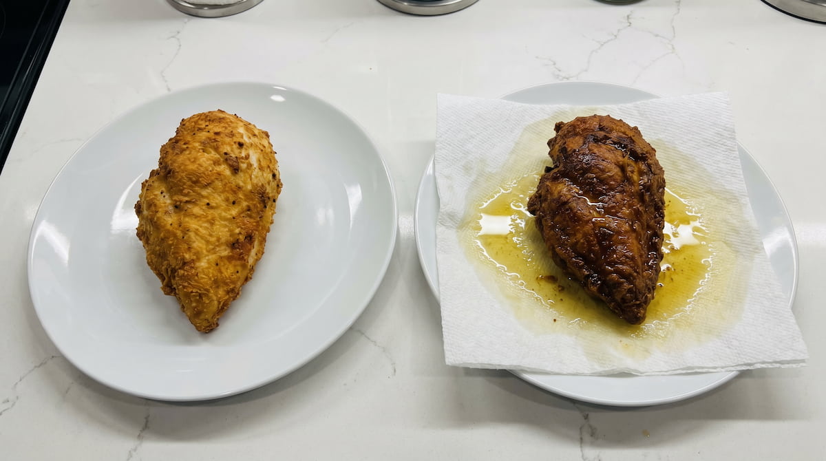 air fried vs deep fried food comparison healthier safer option