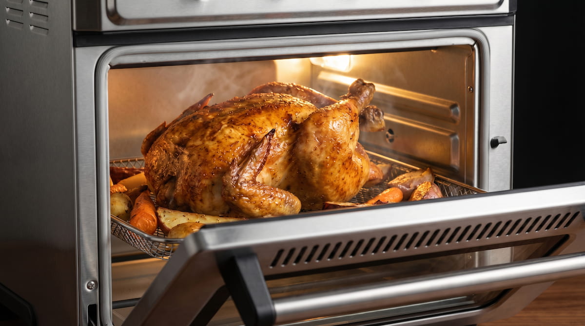 air fryer vs instant pot crispy roast chicken cooked in air fryer