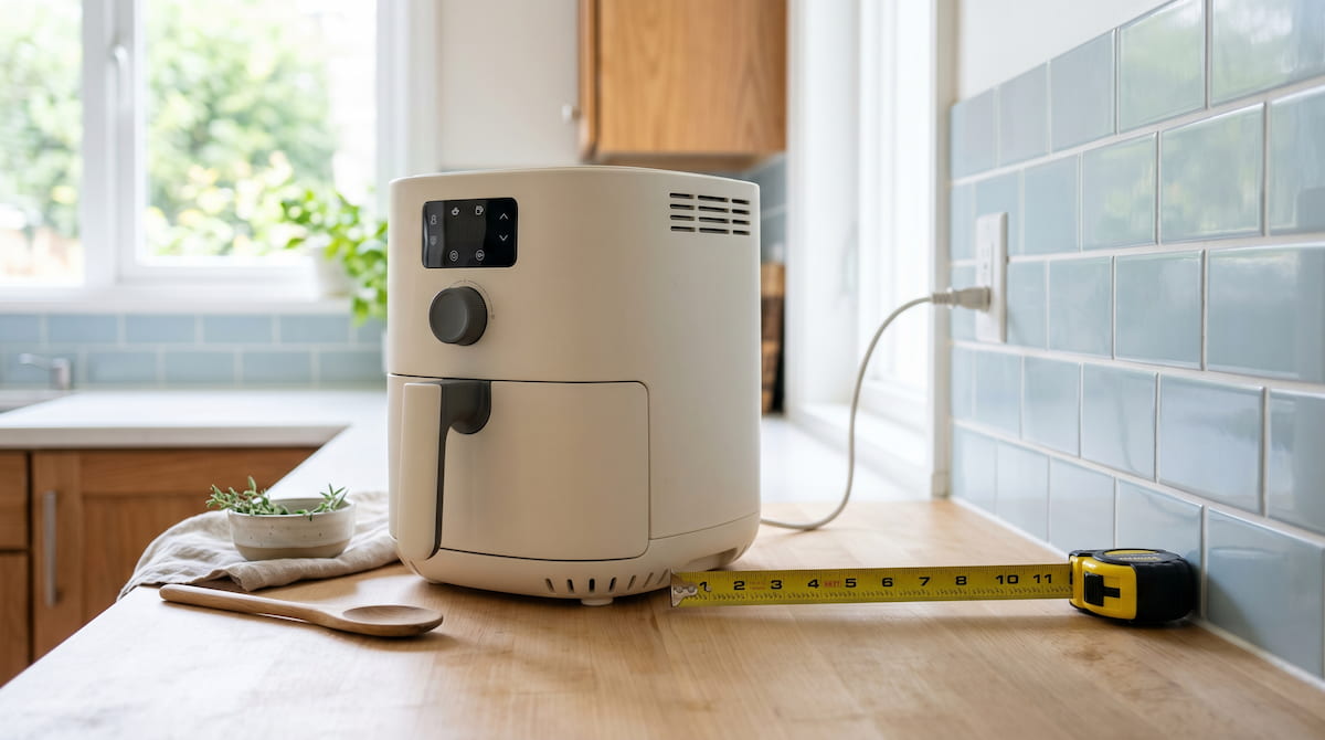 air fryer electromagnetic radiation safe clearance distance ceramic kitchen counter