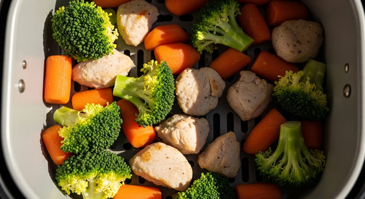 is air fryer safe for toddlers ceramic basket soft food broccoli chicken bites