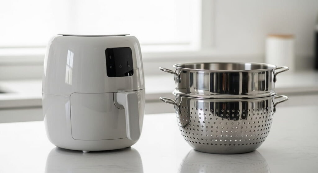 air fryer vs steamer for baby food ceramic air fryer stainless steamer comparison