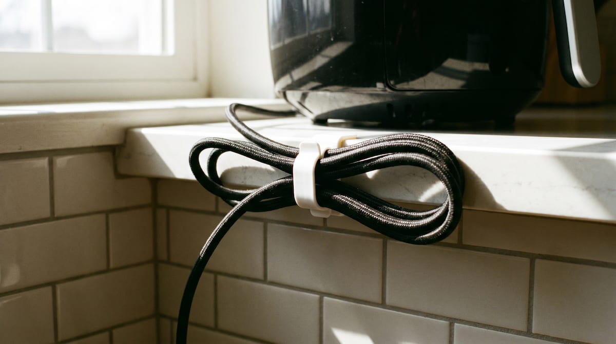 how to baby proof air fryer cord management clip counter out of reach toddler