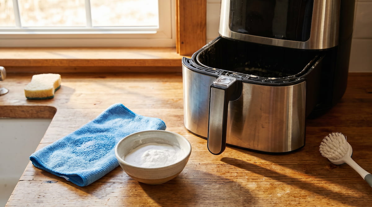baking soda paste for cleaning air fryer heating element