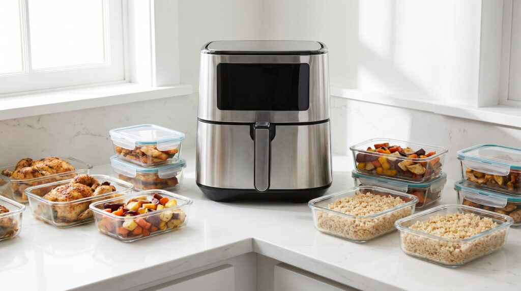 best air fryer for batch cooking large capacity non toxic meal prep