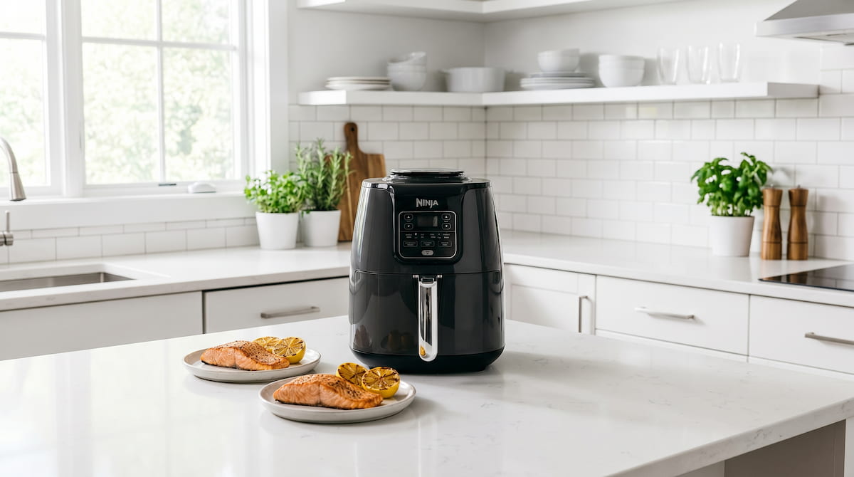 compact air fryer for couple non toxic safe cooking two servings