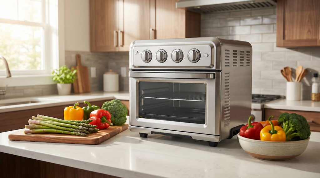 best air fryer for a family of 4 on kitchen counter