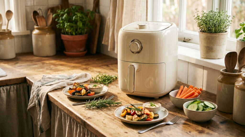 best air fryer for a couple ceramic compact pfas free kitchen counter