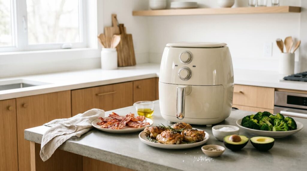 best air fryer for keto diet non toxic with ceramic basket