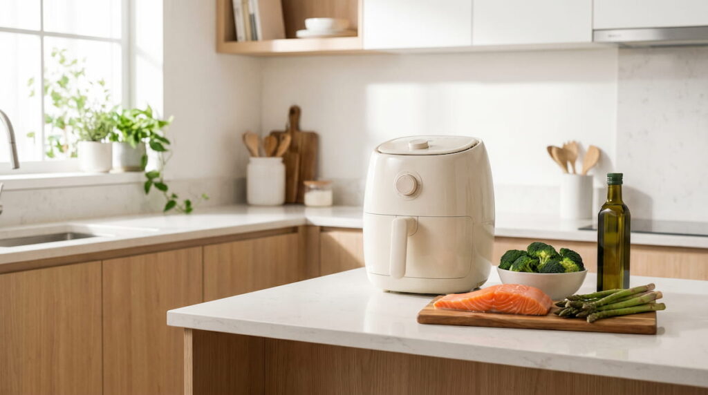 best air fryer for heart healthy cooking with non-toxic ceramic basket