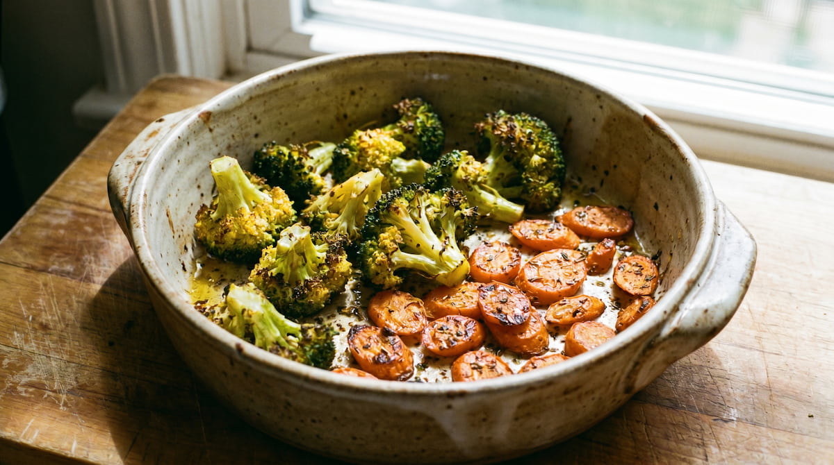 best air fryer for cooking vegetables broccoli carrots ceramic basket pfas free