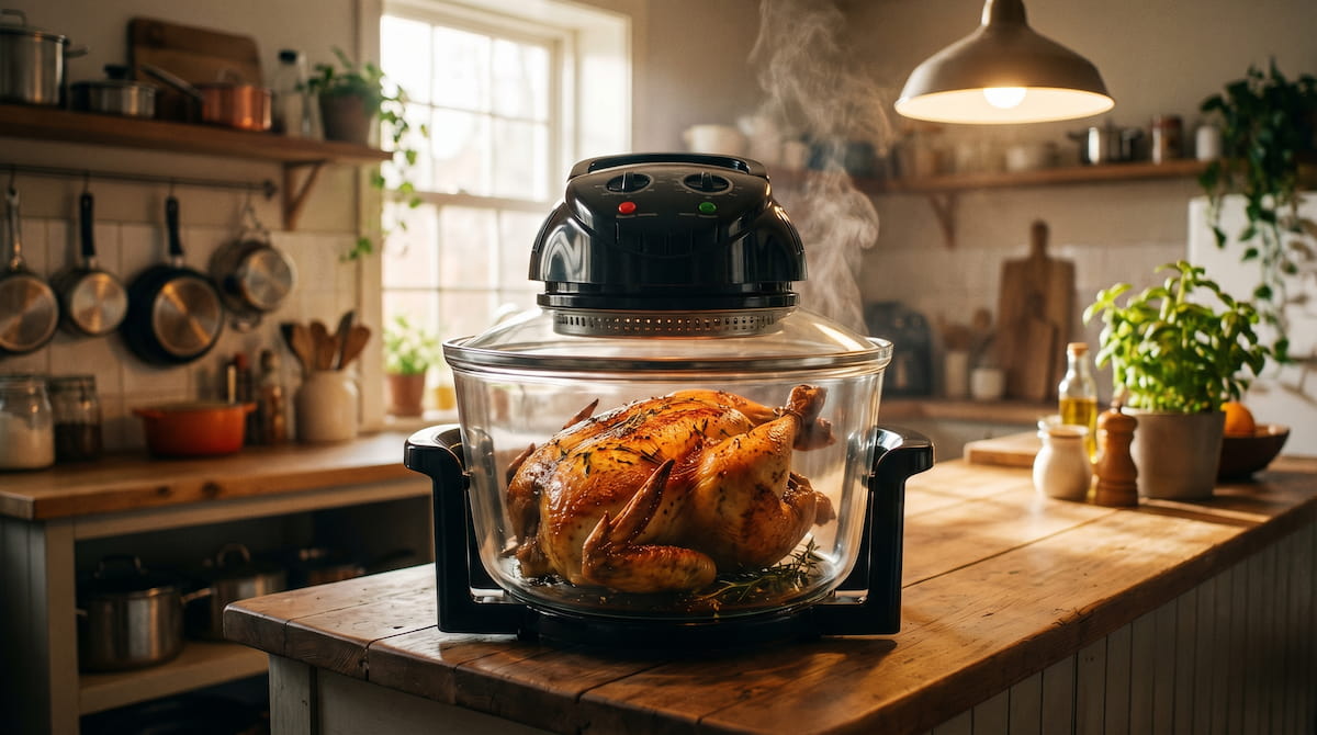 best large air fryer family glass bowl whole chicken