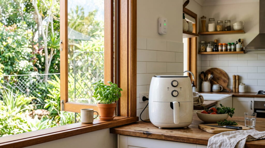 can air fryer cause carbon monoxide ceramic kitchen window detector safety