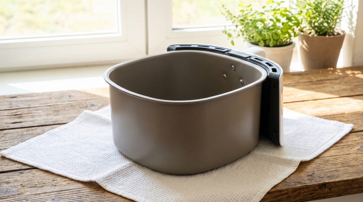 ceramic air fryer basket long lasting clean surface after regular use