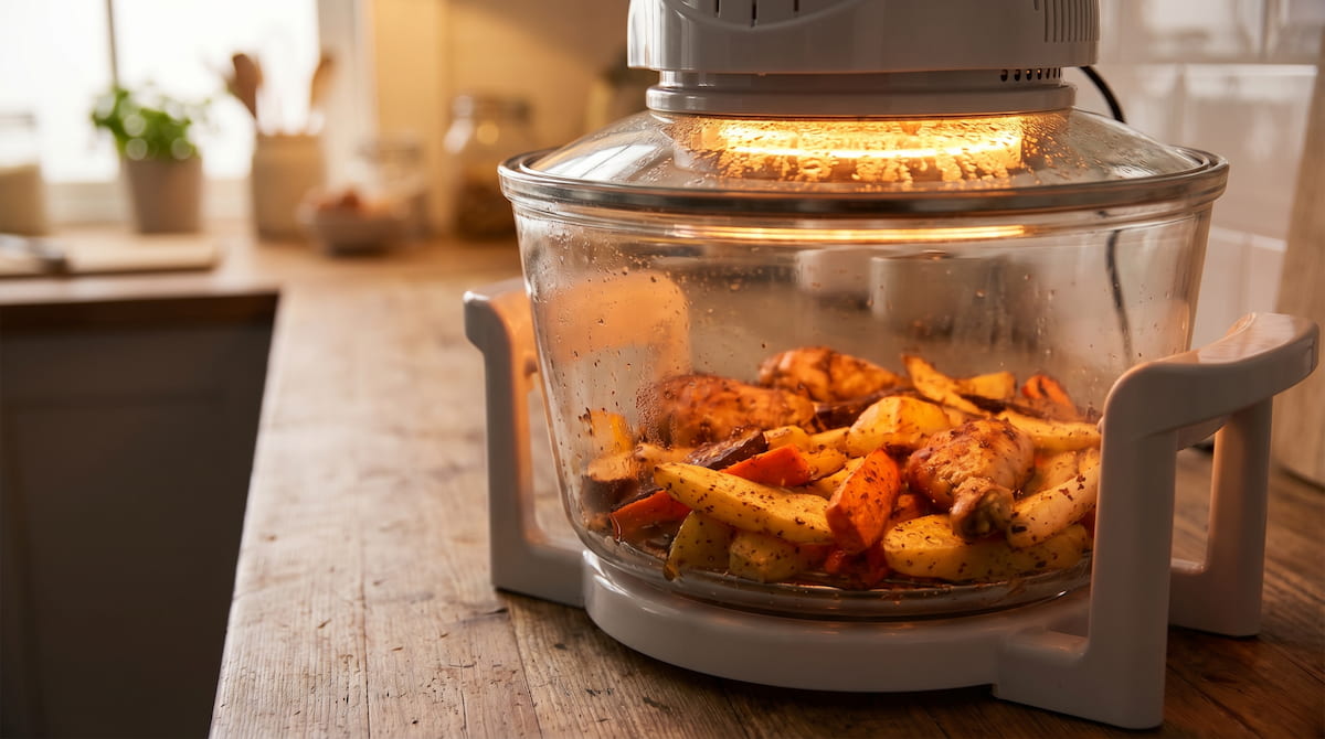 ceramic vs glass air fryer glass bowl cooking view
