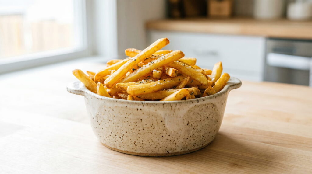 does air fryer produce acrylamide ceramic basket golden fries not overcooked