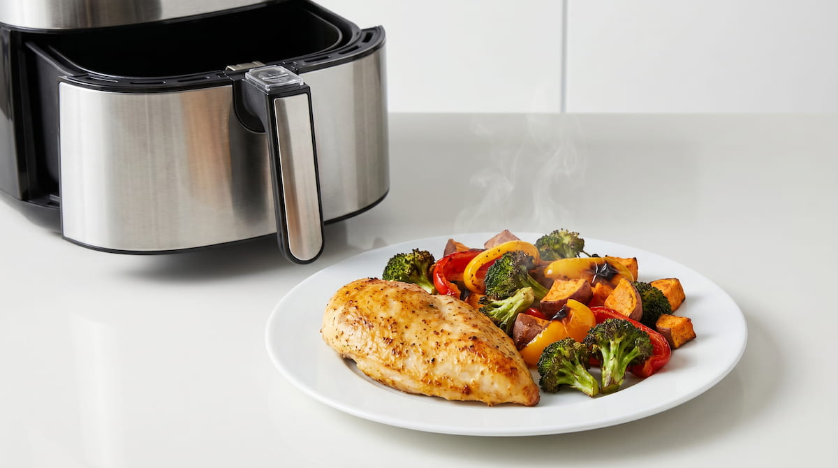 gluten free meal from non-toxic air fryer no pfas coating risk