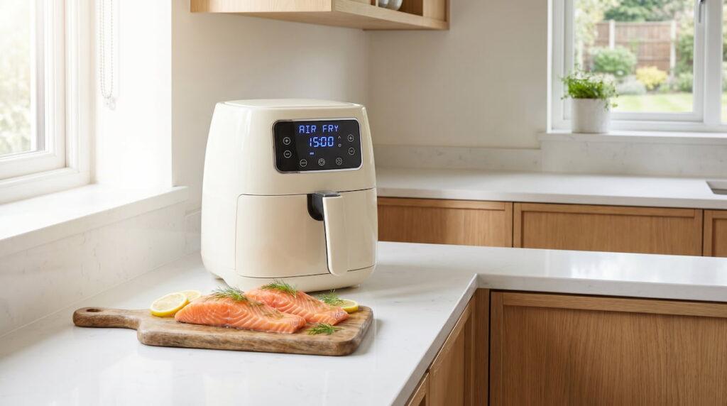 how to cook salmon in air fryer safe with ceramic basket