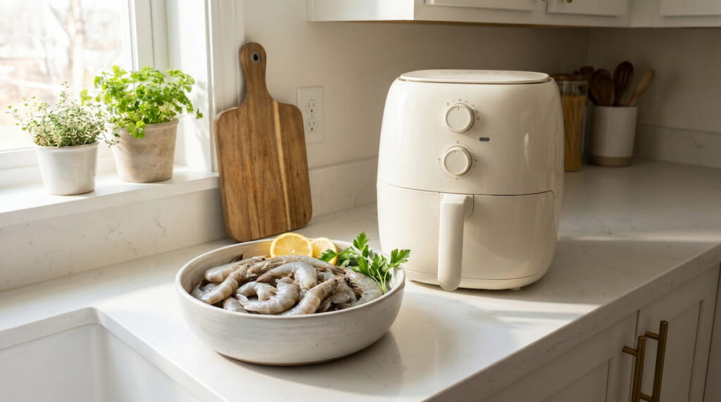 how to cook shrimp in air fryer non toxic with ceramic basket