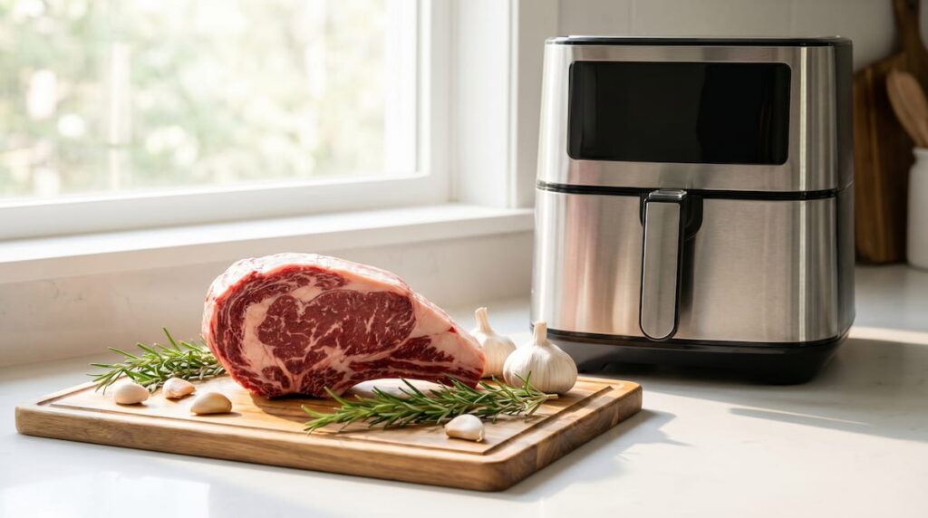 how to cook steak in air fryer non toxic with safe basket