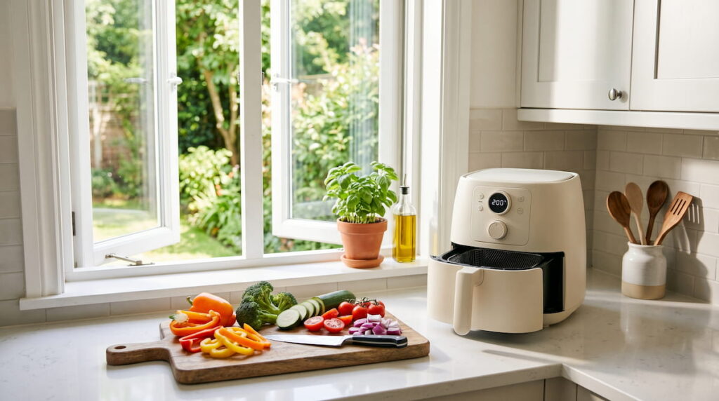 how to use air fryer more safely ceramic open window vegetables kitchen