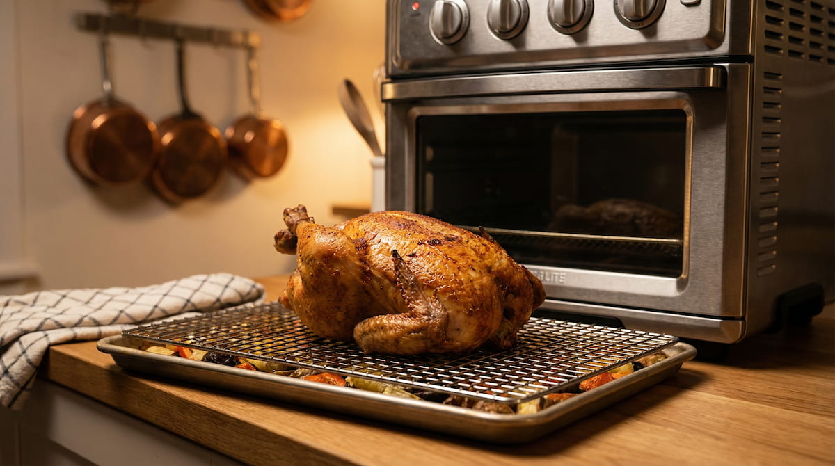 whole roasted chicken cooked in Instant Pot Omni Plus 18L