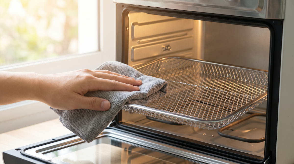 how to clean instant pot omni plus interior tray stainless steel wipe method