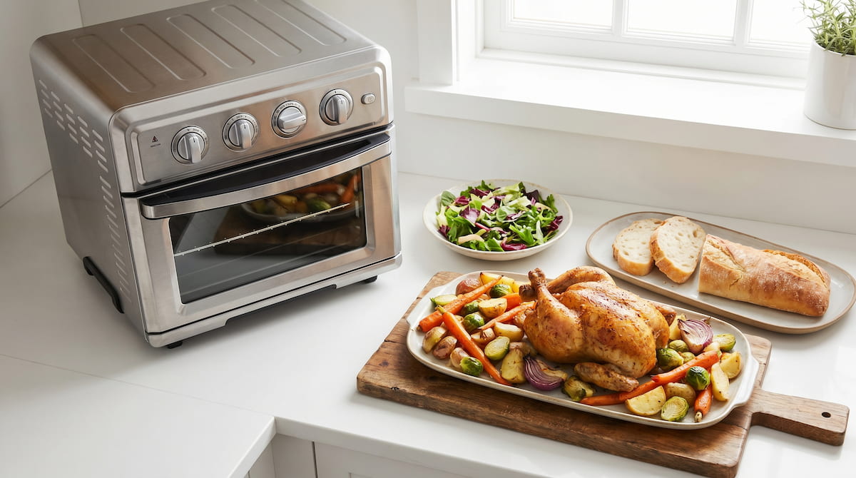 instant pot omni plus pfas free family dinner cooking flatlay kitchen