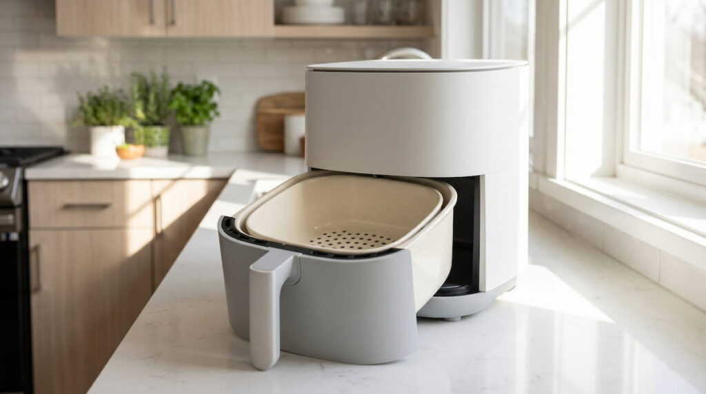 is cosori turboblaze pfas free ceramic basket coating review honest