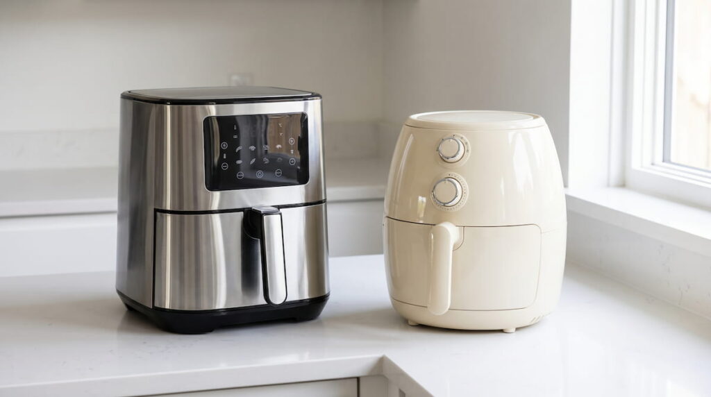 is stainless steel air fryer safer than ceramic side by side comparison