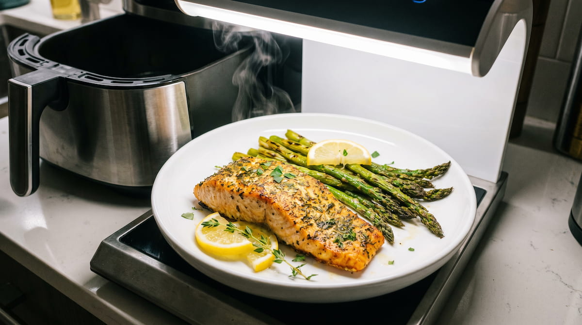 low sodium heart healthy meal from non-toxic air fryer no pfas