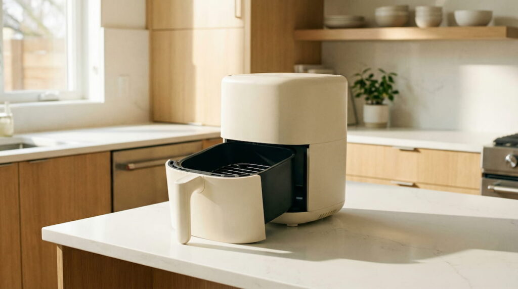 ninja af150amz review – ceramic air fryer on kitchen counter