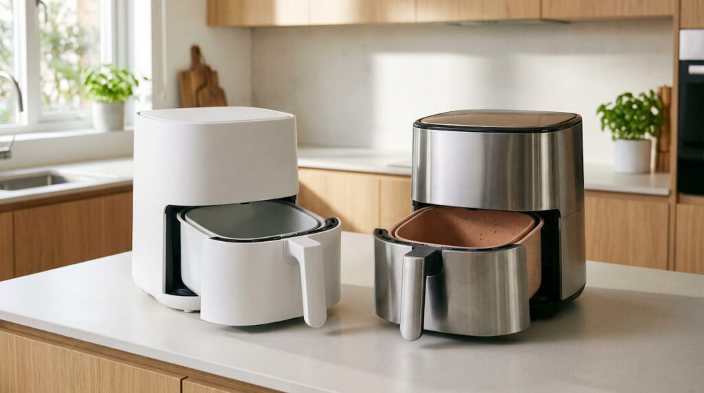 ninja af150amz vs cosori ceramic basket safety comparison pfas free