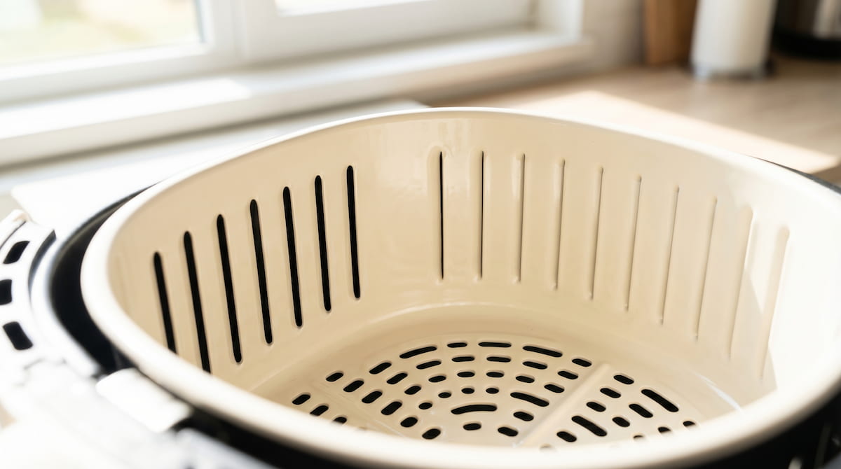 non toxic air fryer ceramic basket interior smooth safe coating