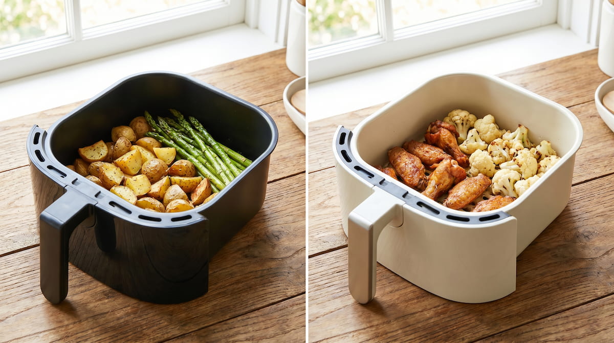 what is ptfe coating in air fryers compared to ceramic basket safe