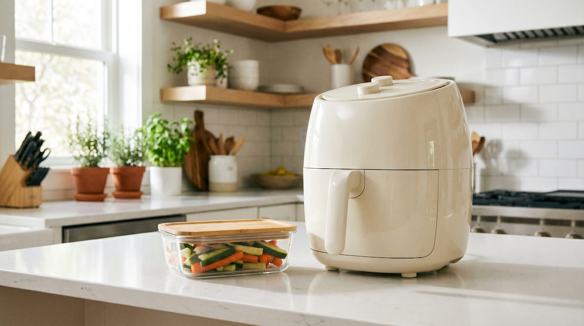 reheat leftovers air fryer ceramic basket safe storage container kitchen