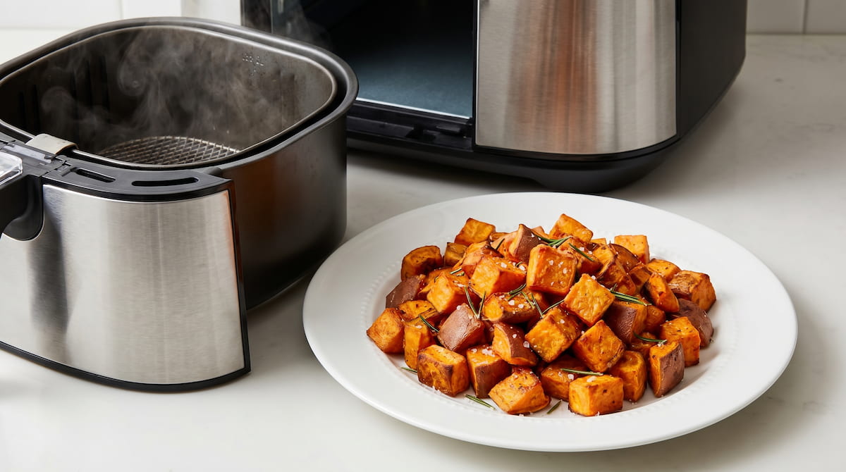 roasted sweet potatoes from non-toxic air fryer no pfas risk