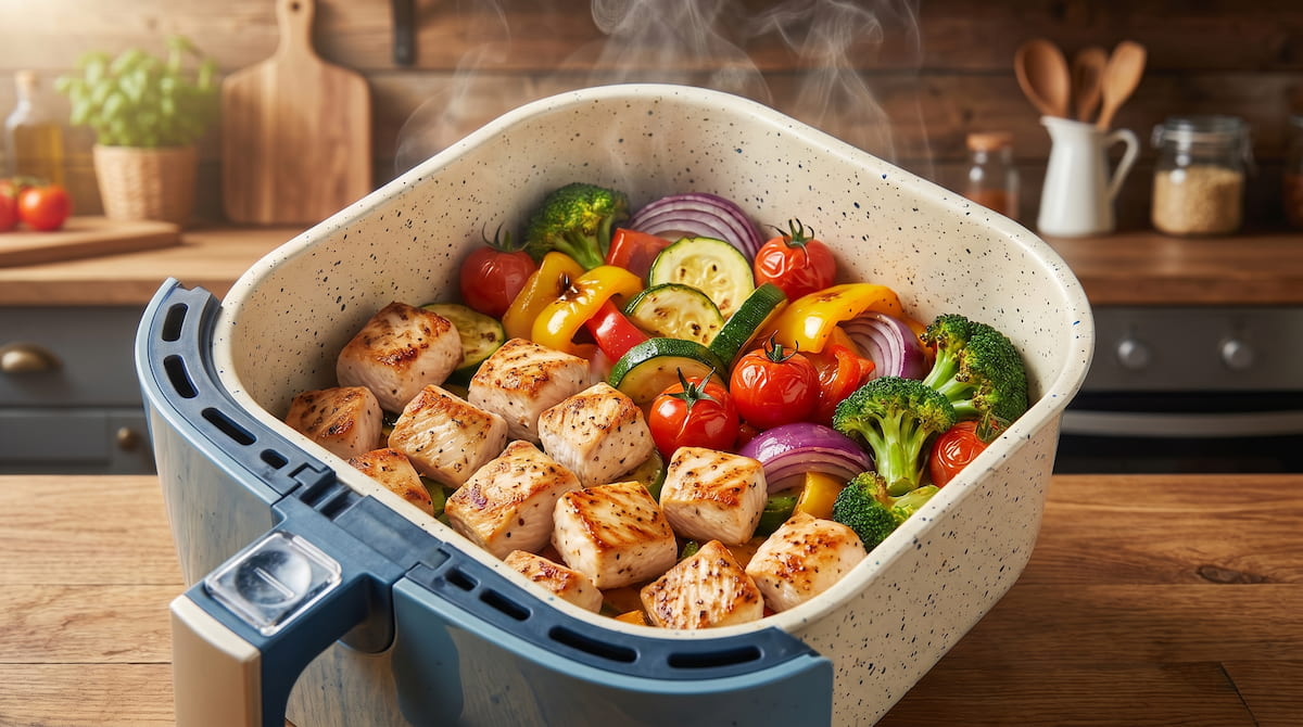 weight loss foods in ceramic air fryer basket safe low calorie cooking