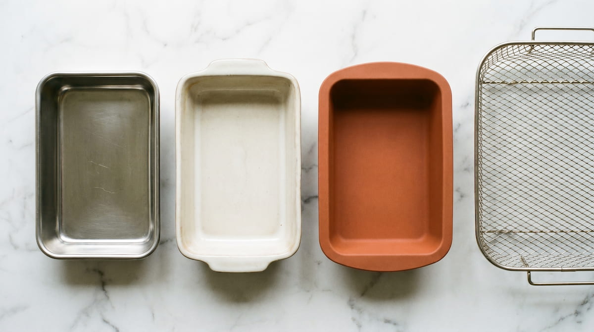 air fryer baking pans safe material comparison stainless ceramic silicone