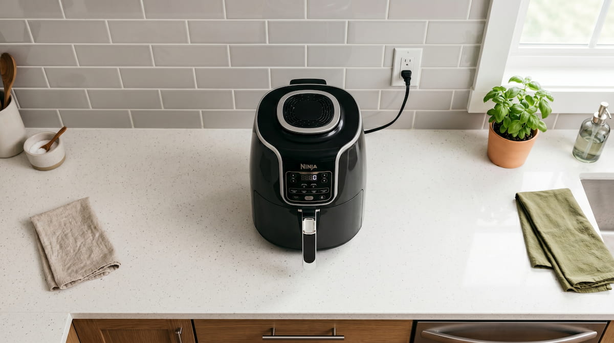 how much space around air fryer clearance counter placement safe