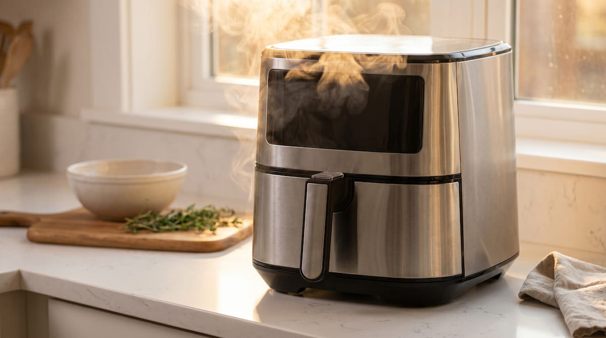 air fryer heat rising from vents after extended hours of use