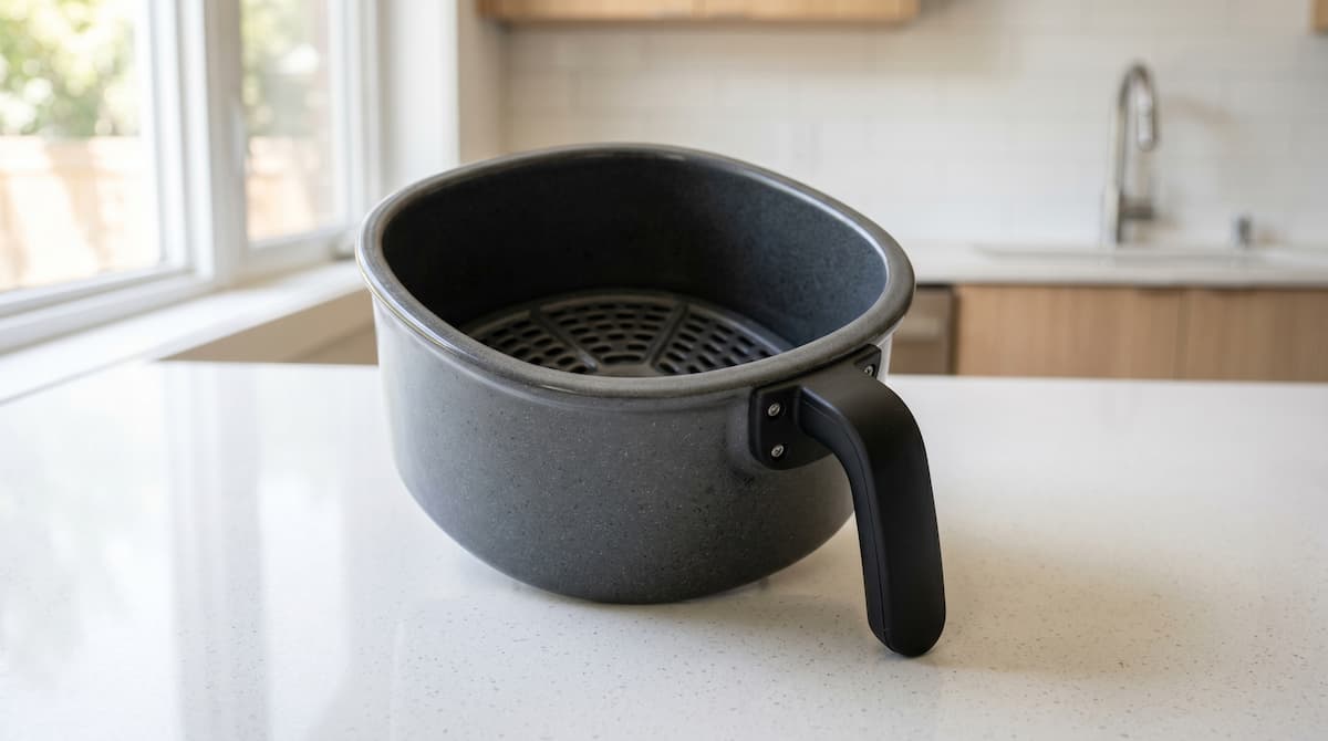 Ceramic air fryer basket — safest option for people with asthma sensitive to air fryer fumes
