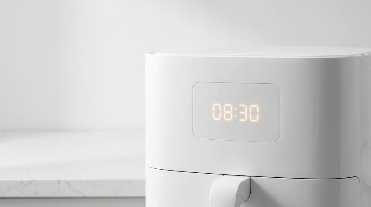 air fryer timer display showing remaining cook time when left unattended