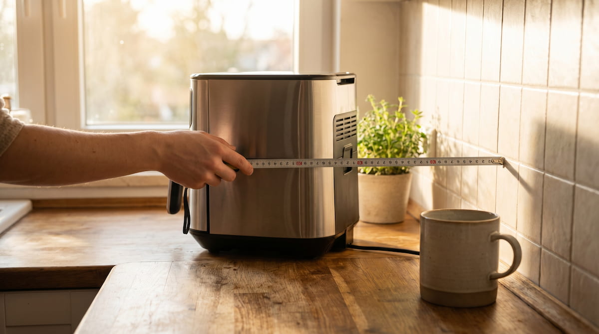 checking air fryer clearance space to prevent overheating shutoff