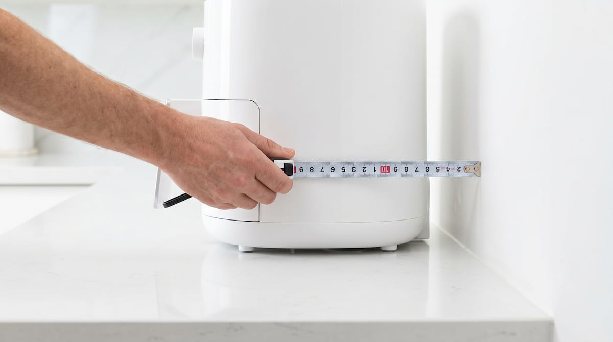 checking air fryer placement clearance as part of safety checklist