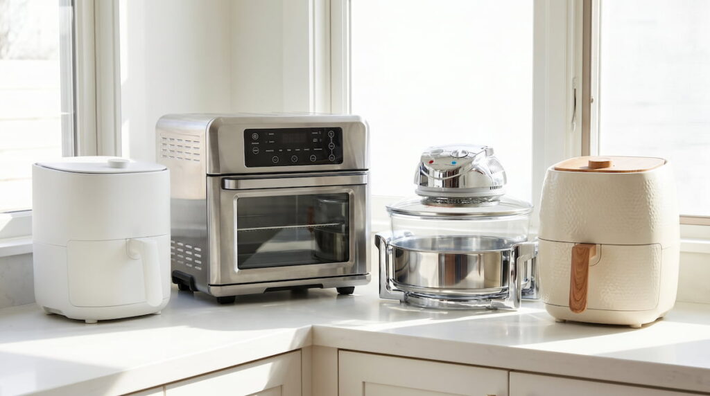 best air fryers without teflon 2026 ceramic stainless glass lineup kitchen