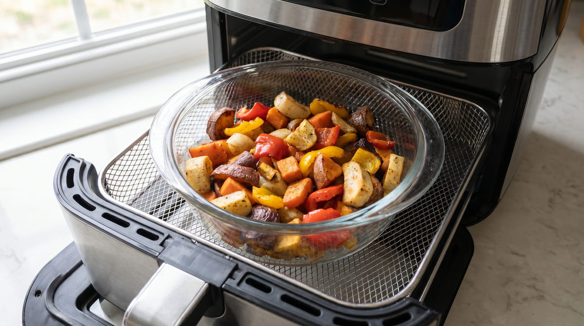 can you use glass bowl in air fryer tempered glass safe
