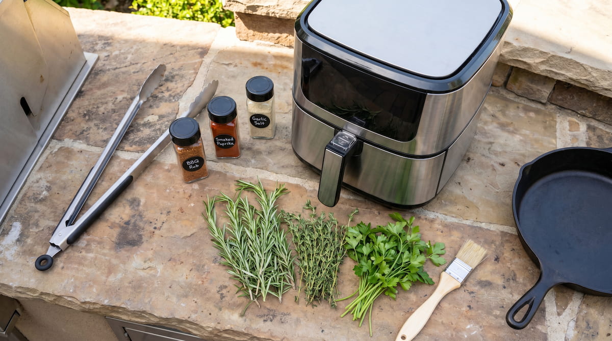 air fryer outdoor kitchen pfas free non toxic cooking setup